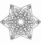 Star Mandala Coloring Page sketch template