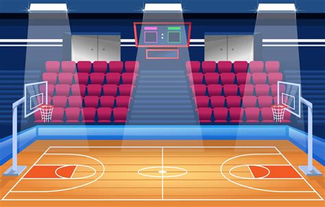 Basketball Court Cartoon Drawing : Basketball Court Vector Graphics Edit | Bocorawasunari