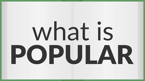 Popular | meaning of Popular - YouTube