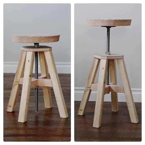 Ana White | Industrial Adjustable Height Bolt Bar Stool - DIY Projects