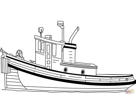 Tugboat coloring page | Free Printable Coloring Pages