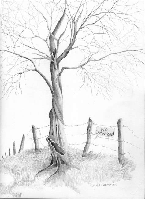 Pin by Destynnie Hall on Scenery Drawing | Beautiful scenery drawing, Landscape drawings, Tree ...