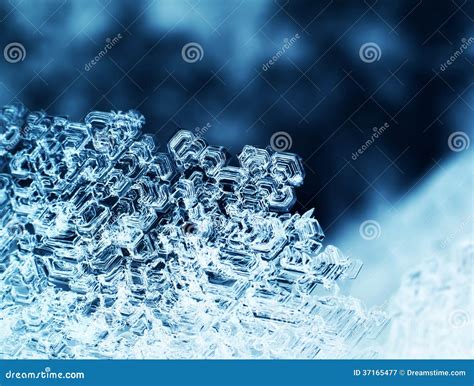 Ice crystals macro stock image. Image of beautiful, blue - 37165477