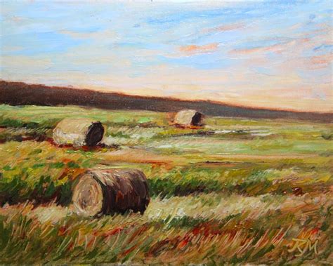 Daily Painters of Pennsylvania: Hay Fields, Dawn. Oil Study by Tatiana ...