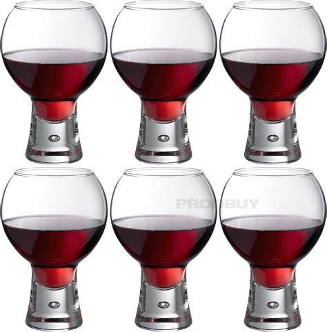 ProdBuy Limited Set of 6 54cl Thick Stem Modern Wine Glasses: Amazon.co.uk: Kitchen & Home