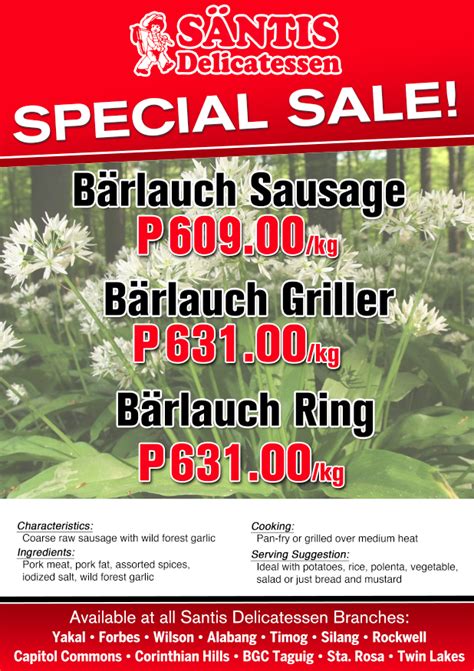 Santis Delicatessen Wine and Sausage Sale this April! | Philippine Primer