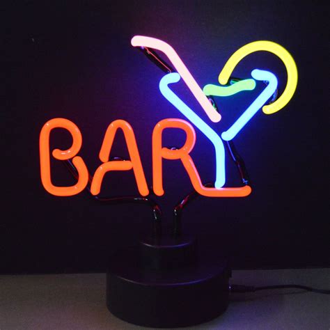 Neonetics Business Signs Bar with Martini Neon Sign | Neon signs, Neon ...