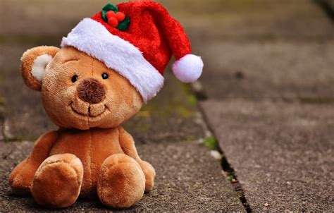 Wallpaper photo, toy, Christmas, bear images for desktop, section настроения - download