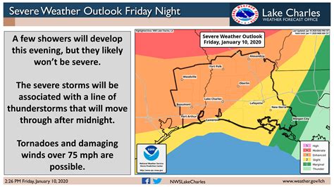 NWS Lake Charles weather update: 2:30 p.m. 1.10.20 - Orange Leader | Orange Leader