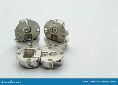 Chrome Parts for the Assembly of Cabinet Furniture Stock Image - Image of confirmations ...