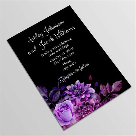 Purple Wedding Invitations - jenniemarieweddings