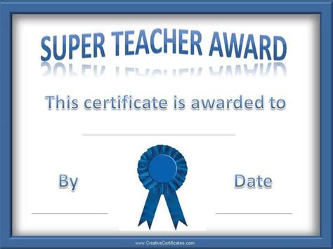 Teacher of the Year Award Certificates | Customize Online & Print at Home