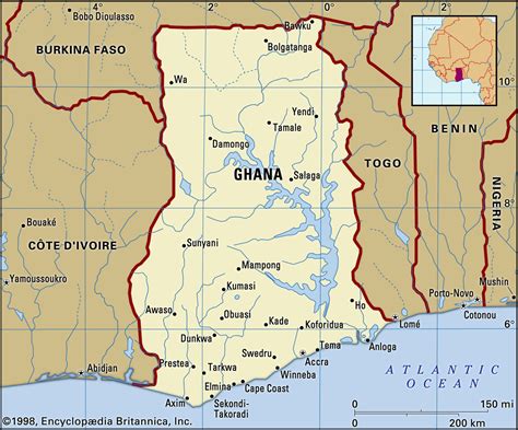 Administrative Map Of Ghana Ontheworldmap Com - vrogue.co