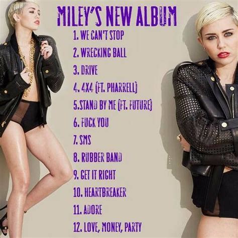 Miley's New Album Bangerz Tracklist - Miley Cyrus Photo (35270611) - Fanpop