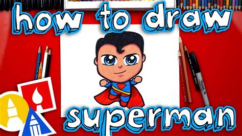 How To Draw Cartoon Superman - YouTube