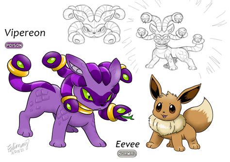 Eevee's Poison evolution(Vipereon) by Edimay on DeviantArt