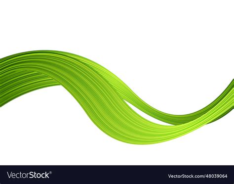 Green striped abstract wave Royalty Free Vector Image