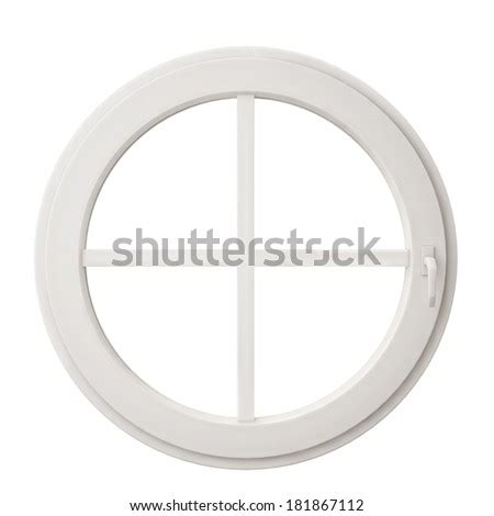 White Circle Window Frame Isolated On Stock Illustration 181867112 ...