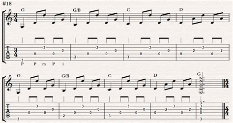 Fingerpicking pattern 18 – Travis Picking different Chord Progression ...