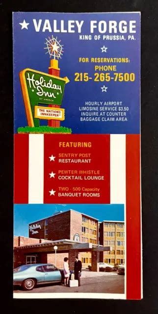 1970S HOLIDAY INN Valley Forge Prussia PA Vintage Hotel Layout Travel Brochure $13.50 - PicClick