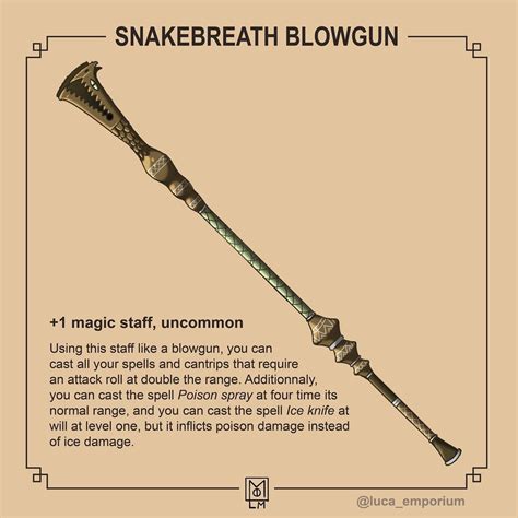 The Fantastic Emporium on Instagram: “SNAKEBREATH BLOWGUN These staves ...