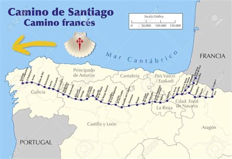 Printable Map Of Camino De Santiago - Printable Maps