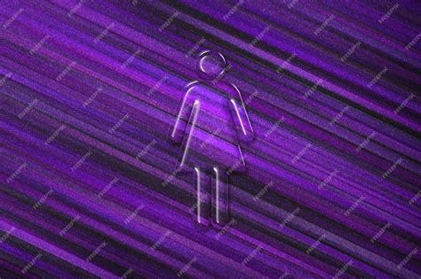 Premium Photo | Female restroom sign female symbol violet background