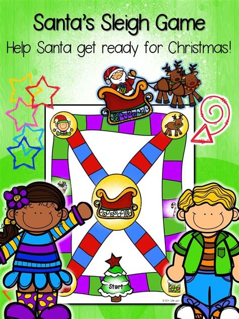 Fun Board Game - Help get Santa's sleigh ready for Christmas Eve. Part of a Christmas Activity ...