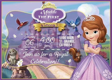 Sofia the First Birthday Party Invitation | Adorable Invite