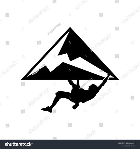 Rock Climbing Design Logo Vector Stock Vector (Royalty Free) 2186408027 | Shutterstock