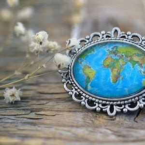 World Map Necklace, Old Map Necklace, Retro World Map, World Map, Map ...