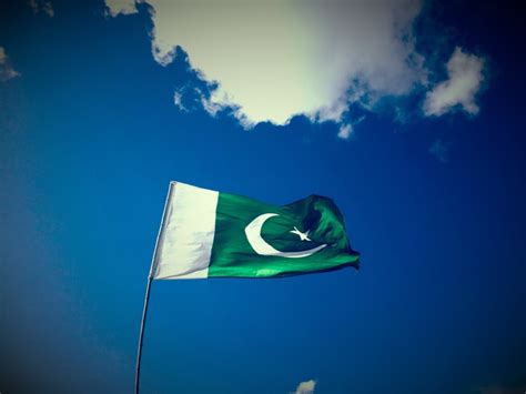 4K, sky, Flag, Pakistan, Green HD Wallpaper