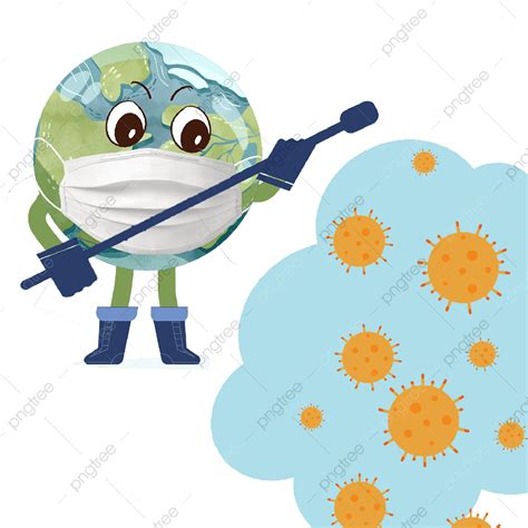 New Coronavirus White Transparent, Cartoon Earth Attacks New Coronavirus, Smoke, Virus, Yellow ...