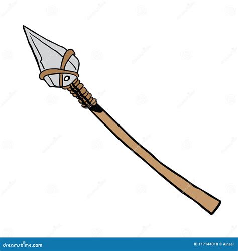 Spear stock vector. Illustration of ancient, stone, spear - 117144018