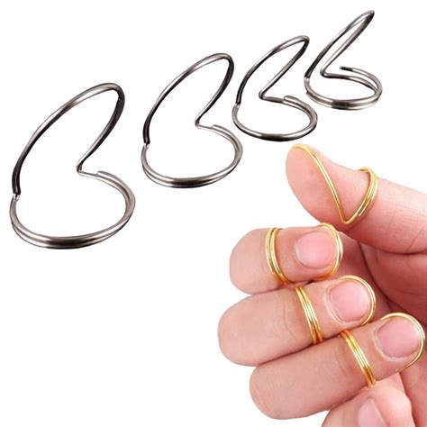 4Pcs/Set Adjustable Metal Thumb Finger Guitar Picks Forefinger ...