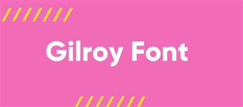 Gilroy Font Free Download