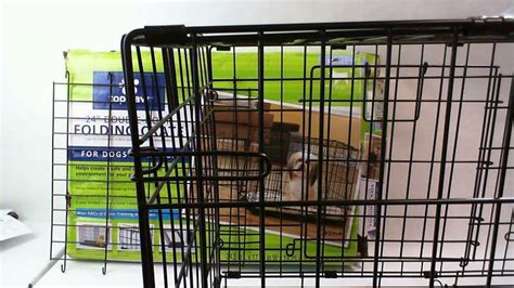 Top Paw brand dog crate 24" inch double door for dogs 12-25 pounds; Excellent condition open box ...