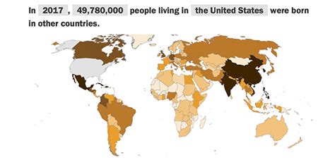 Global Migration Map: Origins and Destinations, 1990-2017 | Pew Research Center