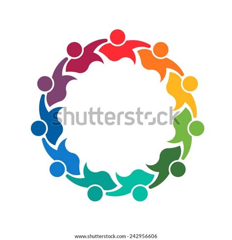 Teamwork Logo Holding Group 11 People Stock Vector (Royalty Free ...