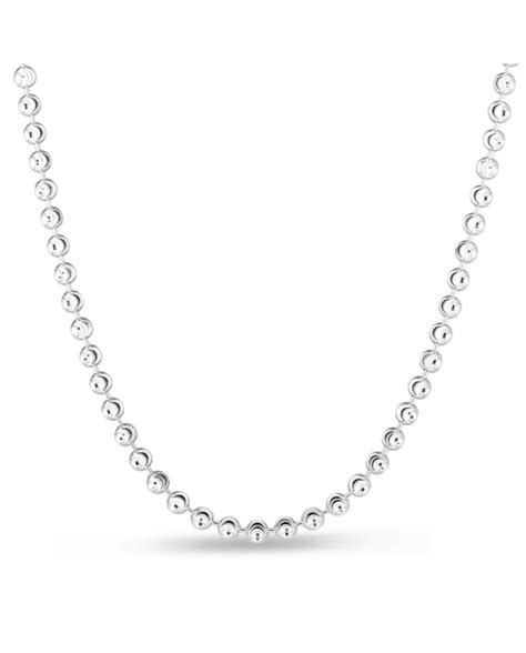 agmoon600 Sterling Silver 6mm Mooncut Bead Chain | Royal Chain Group