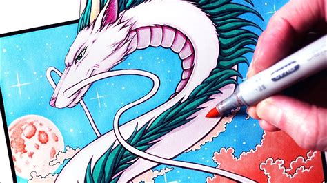 Let's Draw HAKU - SPIRITED AWAY - FAN ART FRIDAY - YouTube