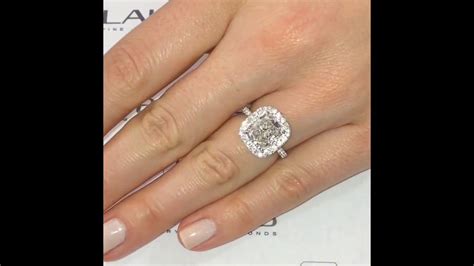 3 carat Cushion Cut Diamond Halo Engagement Ring - YouTube