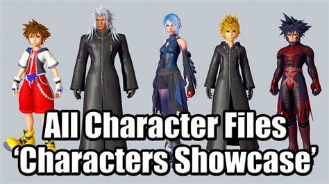 KINGDOM HEARTS 3 (English) - All Character Files Showcase (Character Entries & Models) - YouTube