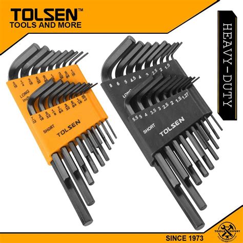 Tolsen 36PCS Allen Hex Key Set (Inches & Metric) Black Finish 20094 | Lazada PH