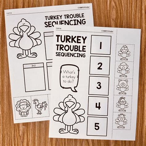 Turkey Trouble Sequencing - Simply Kinder Plus