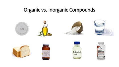 SOLUTION: Differences between organic and inorganic compounds - Studypool