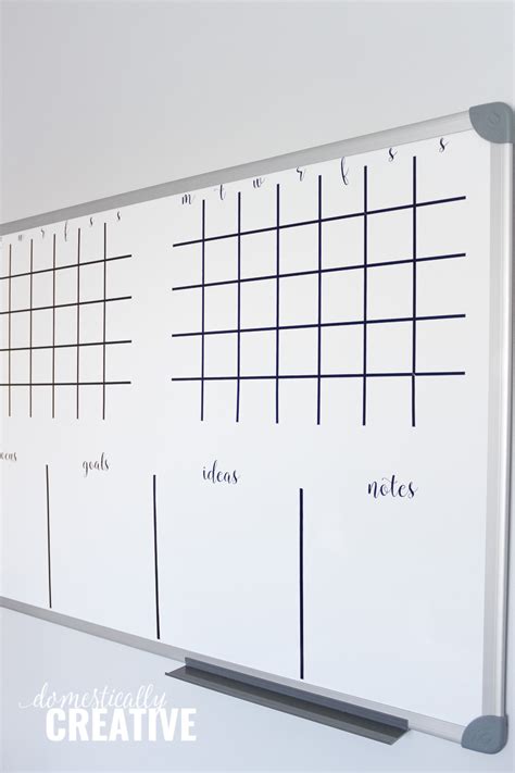 DIY Whiteboard Calendar and Planner | Domestically Creative