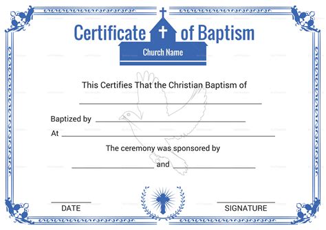 Christian Baptism Certificate Template – Rebeccachulew.com