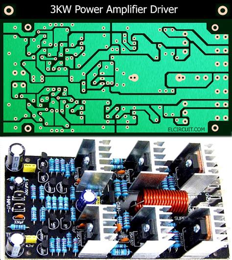 3kW Power Amplifier Driver Circuit PCB Layout - Electronic Circuit