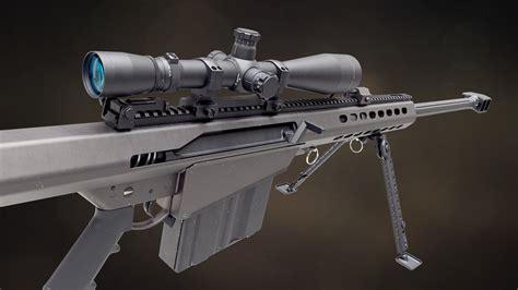 [High-poly] Barrett M82A1 sniper rifle — polycount